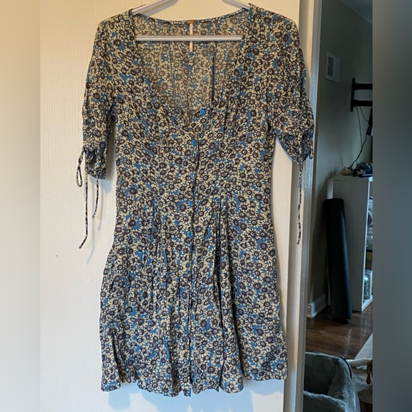Free People Blue Floral Minidress - Picture 2 of 5